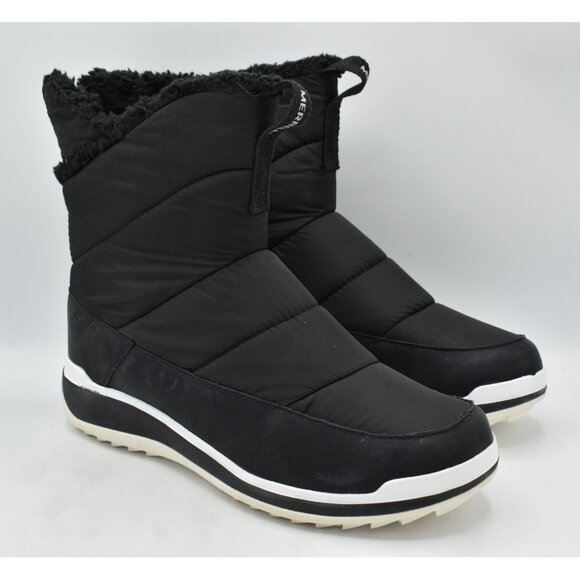 Merrell Womens 11 Snowcreek Sport Mid Zip Polar Black Waterproof Insulated Boots - Picture 3 of 12